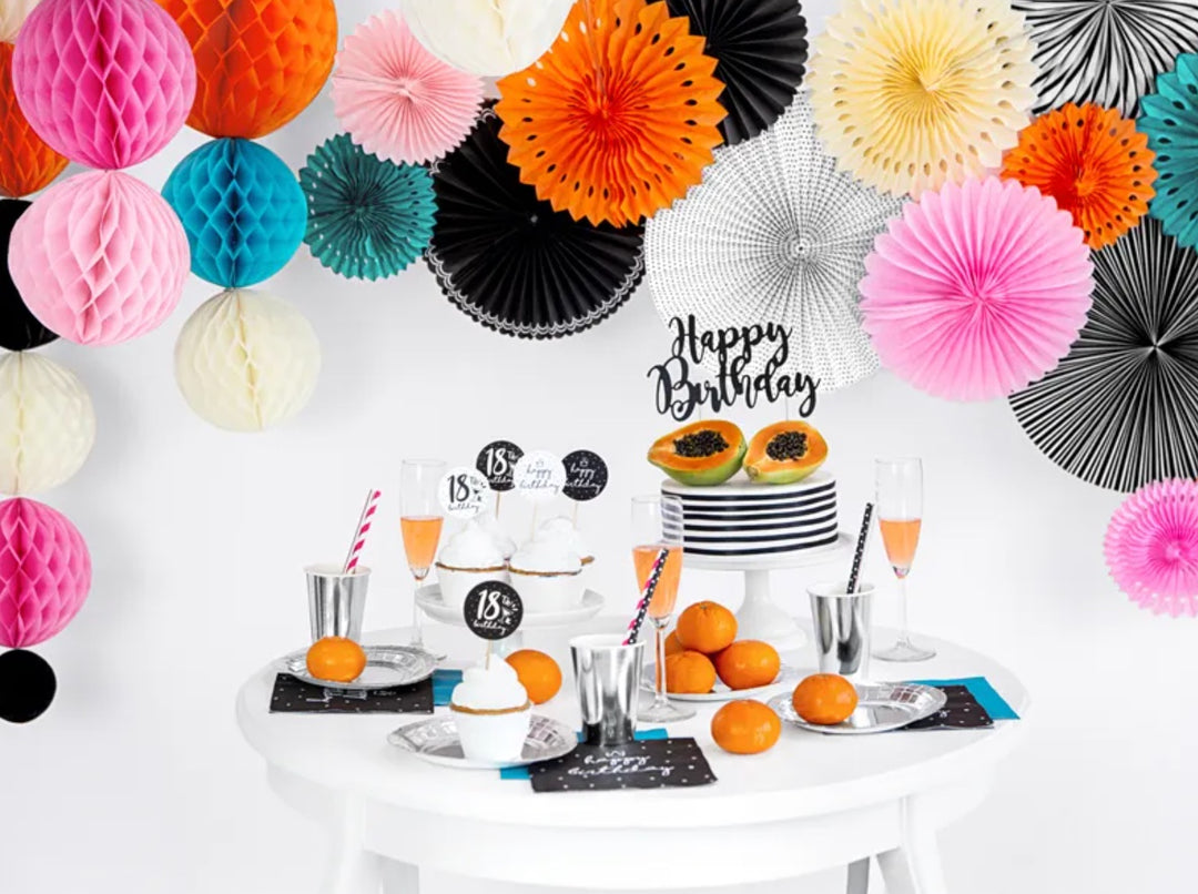 Happy-Birthday-Servietten-unifarben-schwarz-20er-Pack