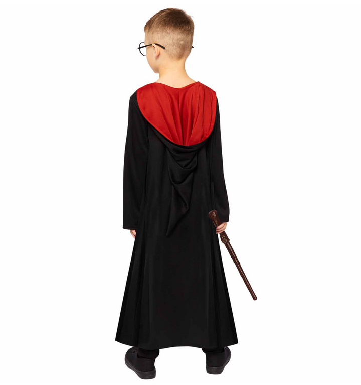 Harry Potter Kostüm Deluxe für Kinder, mit Robe, Zauberstab und Brille, versch. Grössen