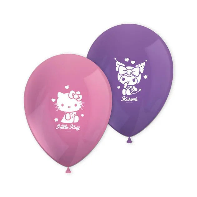 Hello-Kitty-&-Kuromi-Luftballons-8-Stück