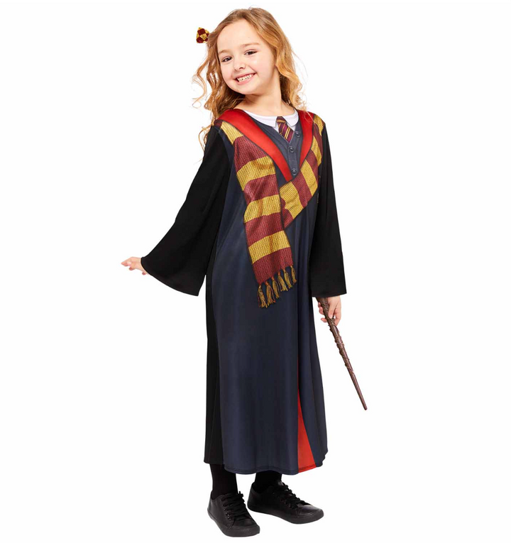 Hermine Granger Kostüm Deluxe mit Zauberstab für Kinder, 6-8 Jahre