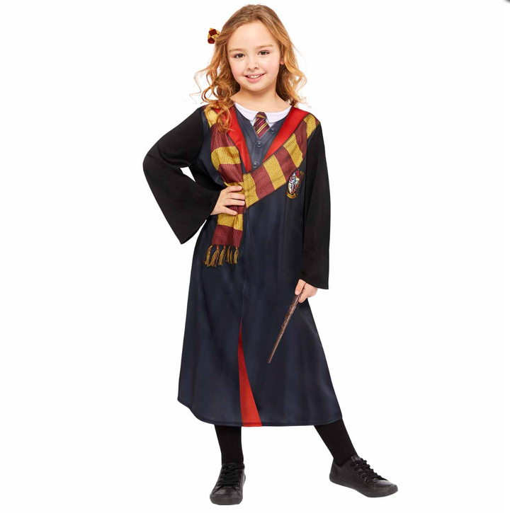 Hermine Granger Kostüm Deluxe mit Zauberstab für Kinder, 6-8 Jahre