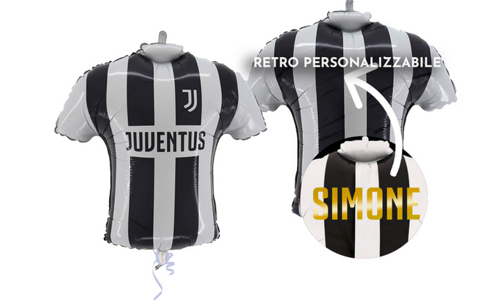 Foil balloon Juventus jersey, personalizable, 63 x 65 cm