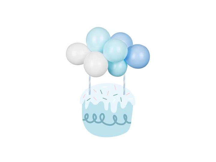 Ballon-Kuchentopper, hellblau-blau, 29 cm