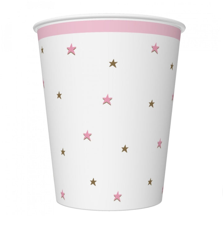 Party-Becher-Weiss-Pink-mit-Sternen-6er-Pack-250ml-9x8cm