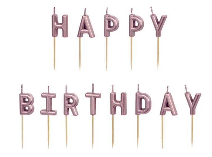 Kerzen-Happy-Birthday-rosa-metallic-13er-Pack-2-5-cm