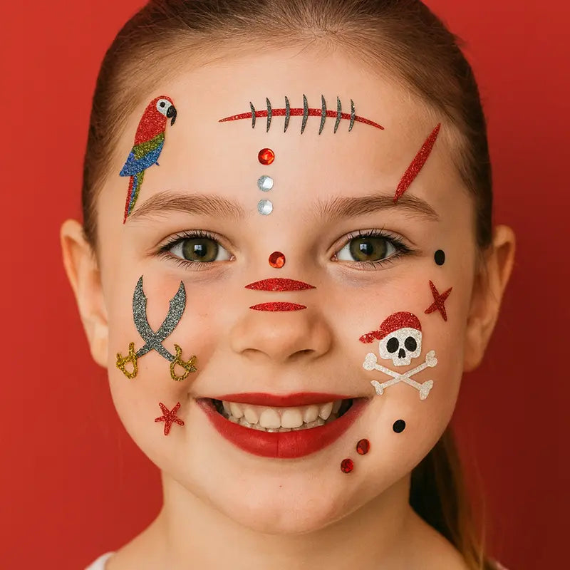 Kind als Pirat geschminkt