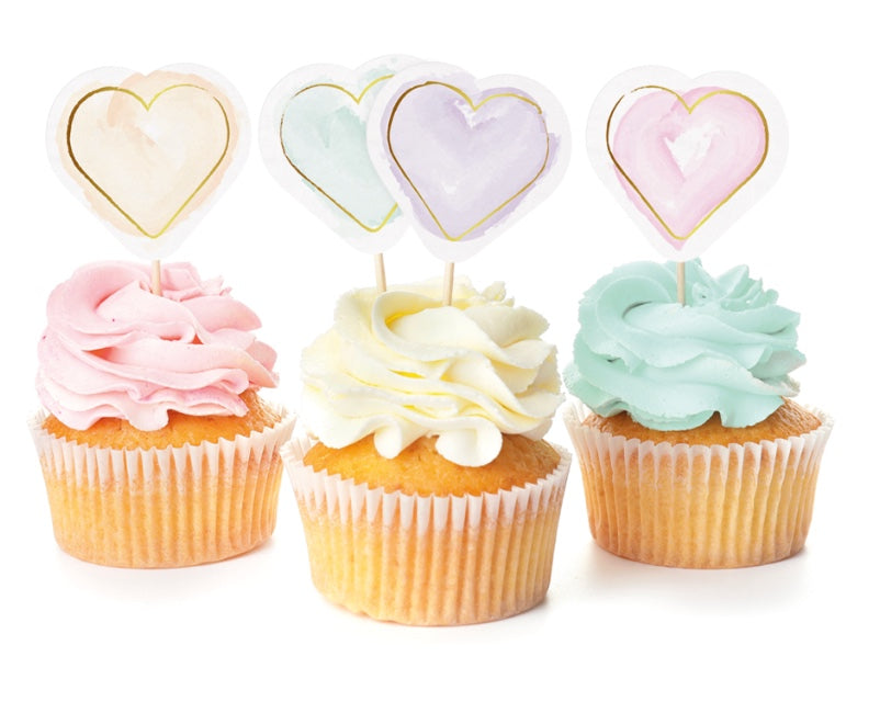 Muffinpicker-Pastell-Herzen-12-Stück