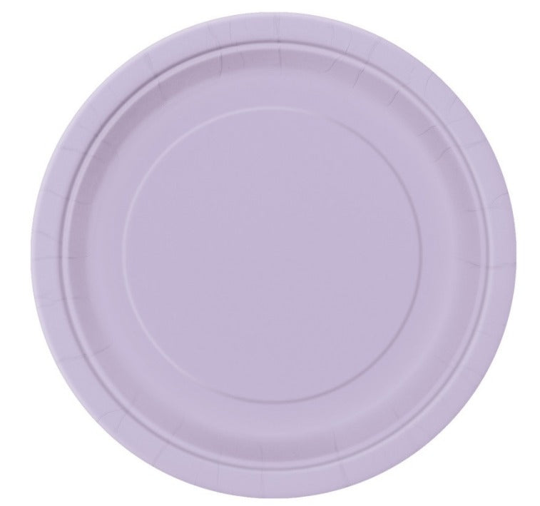 Party Teller, unifarben violett/lavendel/flieder, 8er Pack, 22 cm