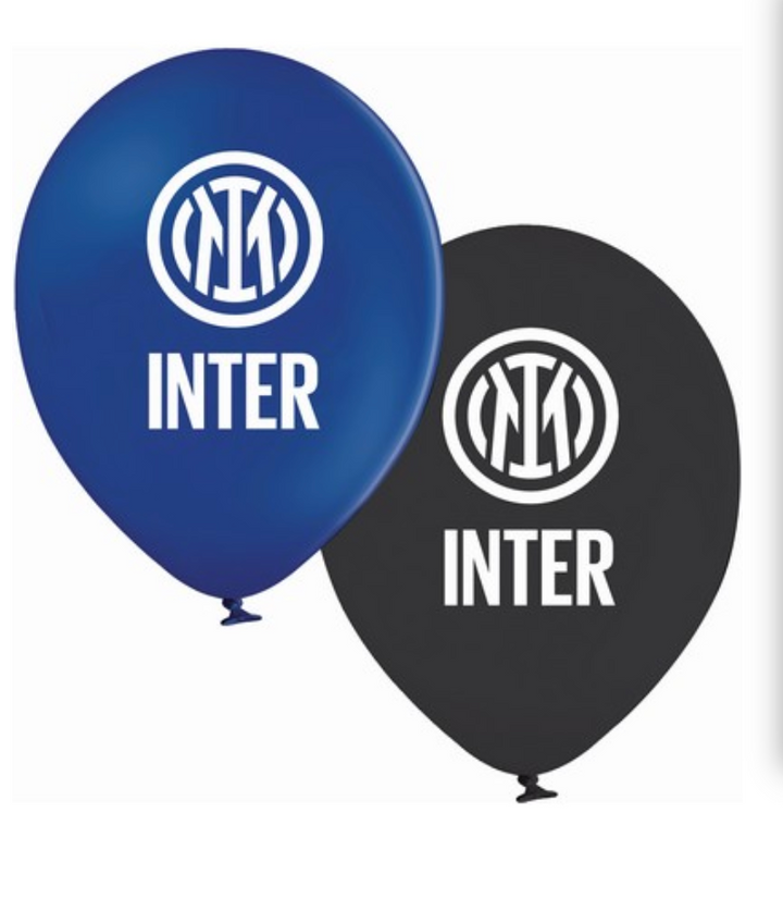 Inter Milan balloons, football party decoration, 12 pieces, Ø 30 cm