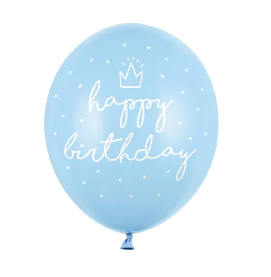 Luftballons-Happy-Birthday-Blau-6er-Pack-30cm