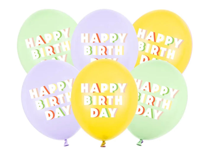 Luftballons-Happy-Birthday-Pastell-Mix-6er-Pack-30cm