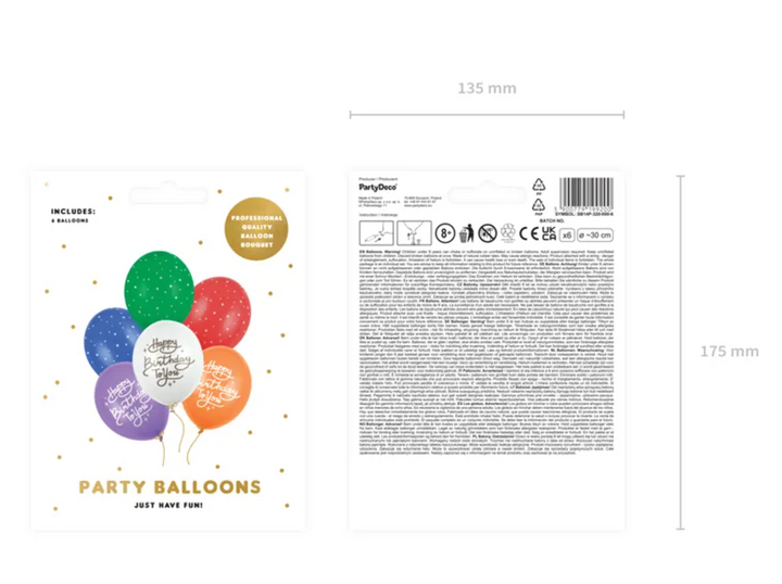 Luftballons-Happy-Birthday-to-you-Bunt-Mix-6er-Pack-30cm