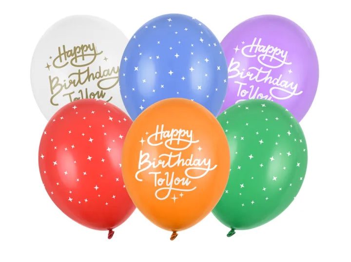 Luftballons-Happy-Birthday-to-you-Bunt-Mix-6er-Pack-30cm