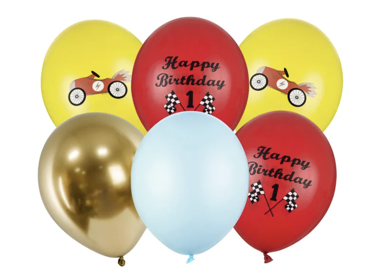 Rennwagen-Luftballons 42 Stück – 30,5 Cm, Latex, Für Geburtstagsdeko