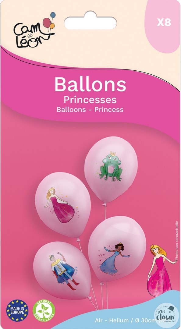 Luftballons Prinzessin, 8er Pack