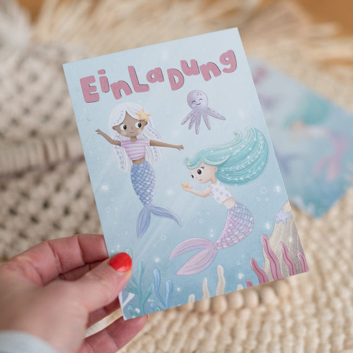 Meerjungfrau-Einladung-NEU-10-Stk