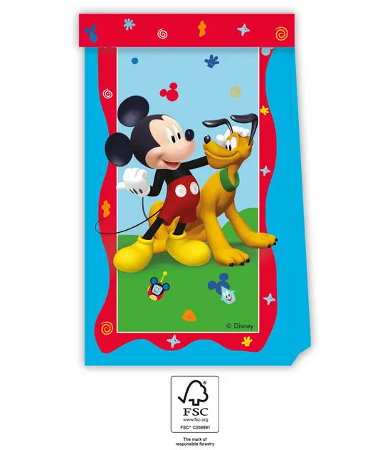 Mickey Maus Rock the House Mitgebsel Tüte, 4er Pack kinderparties-shop
