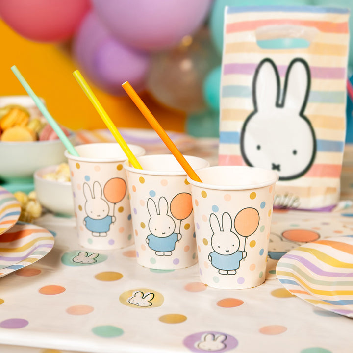 Party Becher Miffy Pastell, 8er Pack kinderparties-shop