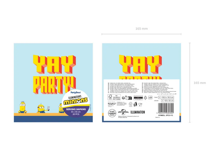 Minions-Servietten-Yay-Party-20-Stück
