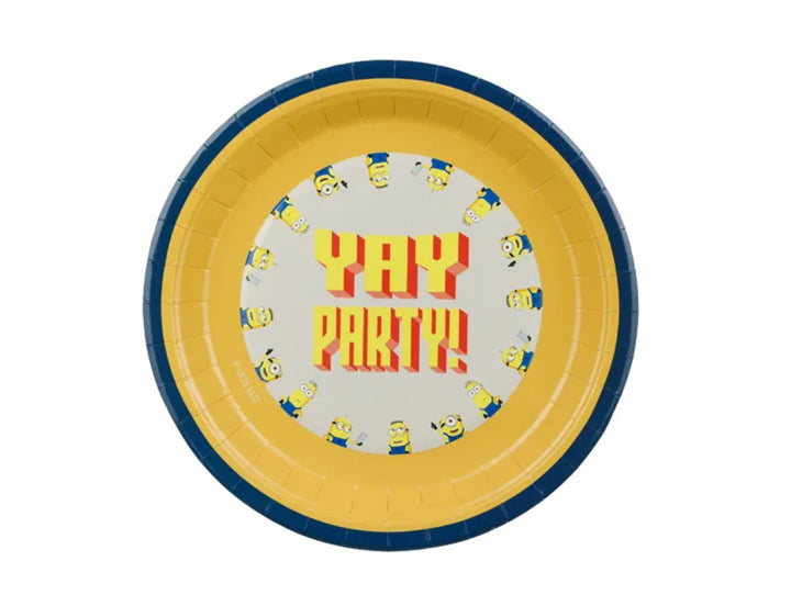 Minions Partyteller 'Yay Party', 6 Stück, Ø 23 cm