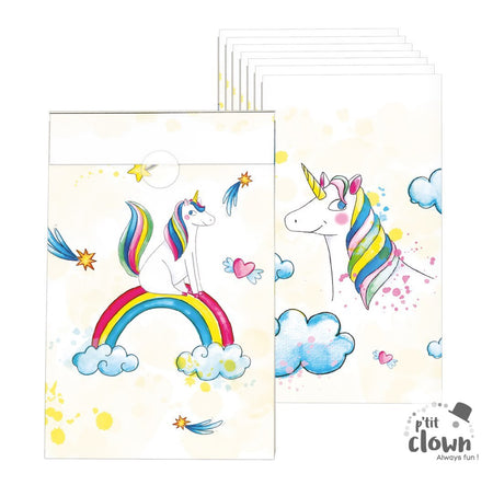 Mitgebsel Tüten, Einhorn, 8er Pack, Papier image