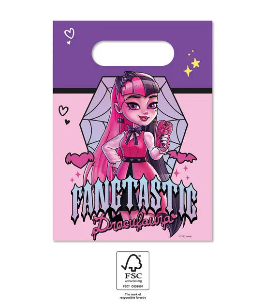 Monster High Mitgebsel Tüten, 4er Pack kinderparties-shop