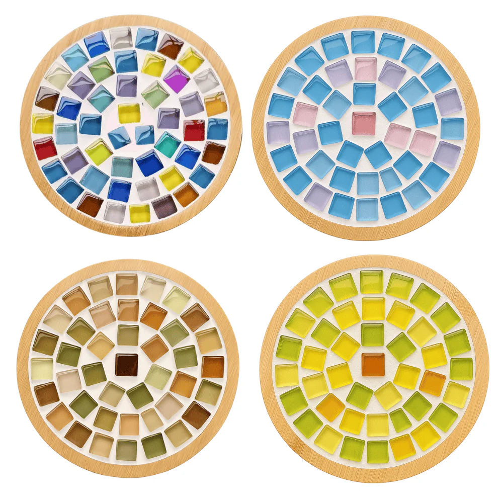 Mosaik Untersetzer Bastel Set, 4er Set