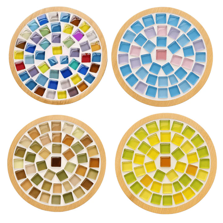 Mosaik Untersetzer Bastel Set, 4er Set