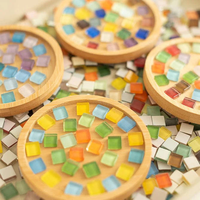 Mosaik Untersetzer Bastel Set, 4er Set