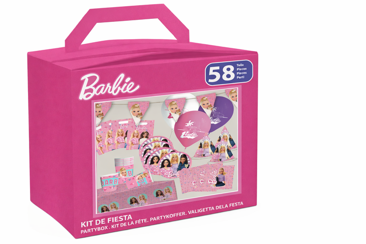 Barbie-Party-Deko-Set-58-teilig-für-6-8-Kinder