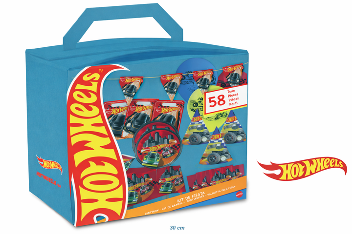 Party-Deko-Set-Hot-Wheels-58-teilig-für-6-8-Kinder
