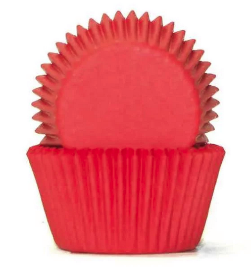 Muffin Back Form, rotes Papier, 75er Pack