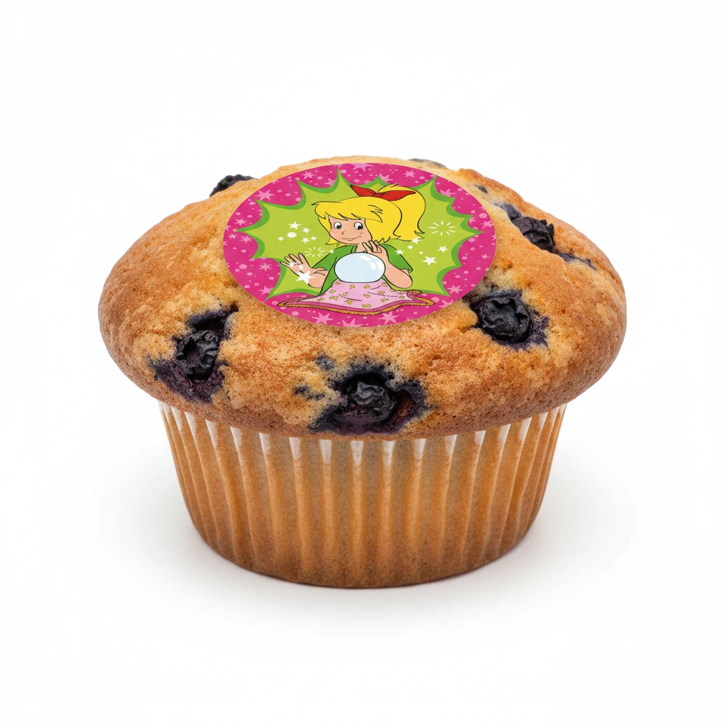Cupcake toppers Bibi Blocksberg, carta commestibile, confezione da 12 pezzi