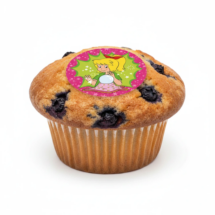 Cupcake toppers Bibi Blocksberg, carta commestibile, confezione da 12 pezzi