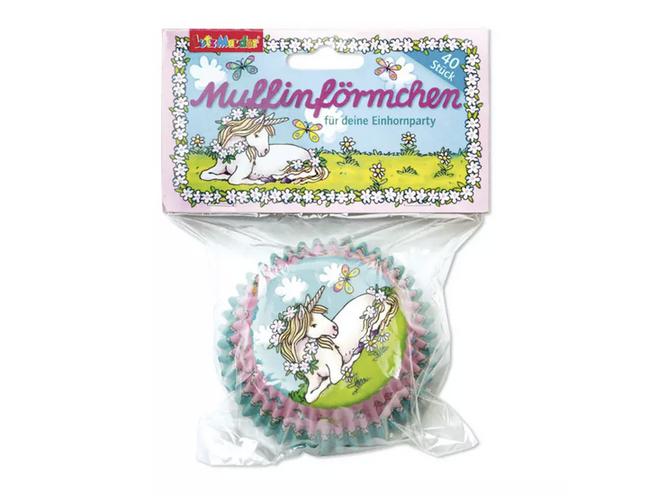 Muffin Förmchen Einhorn, Schmetterlinge, 40 Stk. kinderparties-shop