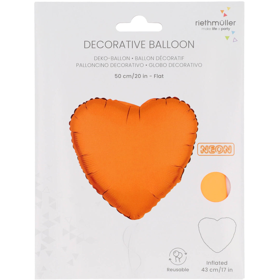 Neon-Orange-Folienballon-Herz-43cm