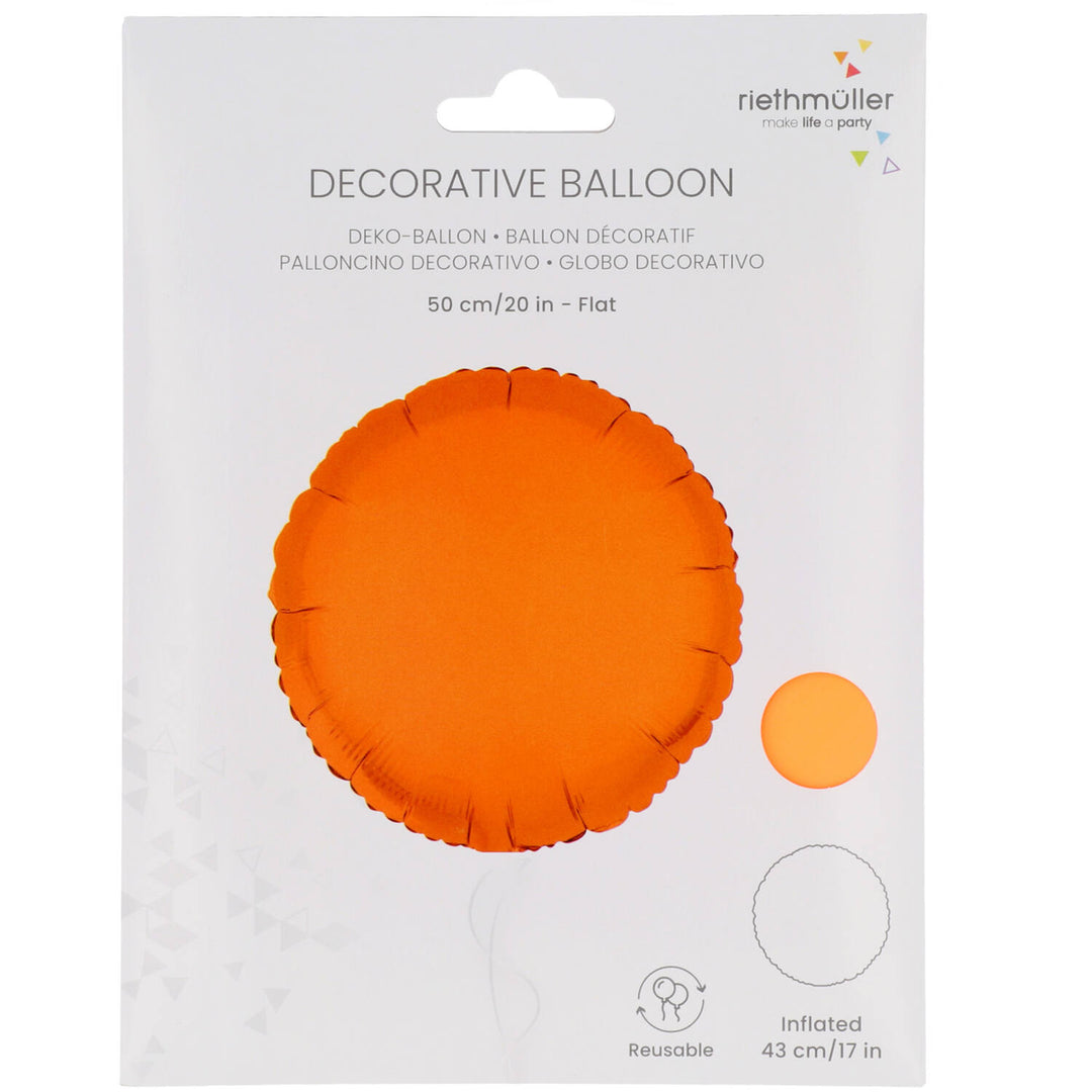 Neon-Orange-Folienballon-Kreis-rund-43cm