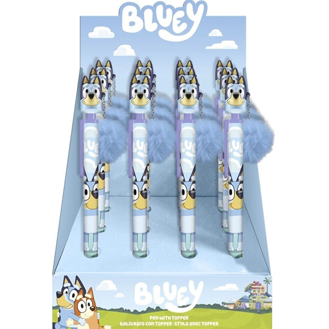Kugelschreiber Bluey mit Bommel, Party Mitgebsel, 1 Stück