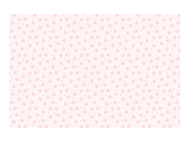 Papiertischdecke-Pfoten-Rosa-und-Gold-180-x-120-cm