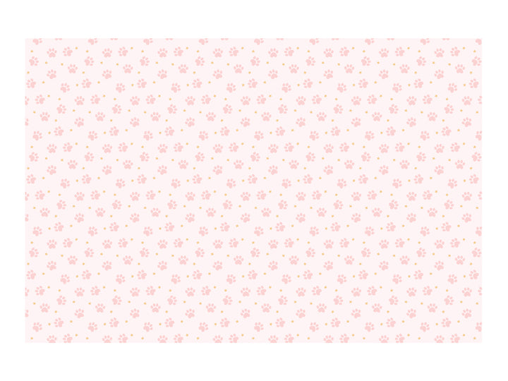Papiertischdecke-Pfoten-Rosa-und-Gold-180-x-120-cm