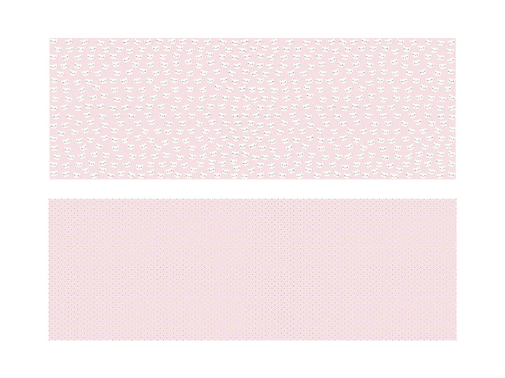 Geschenkpapier, rosa-gold & Kätzchen, 70 X 200 cm, 2 Stk. kinderparties-shop