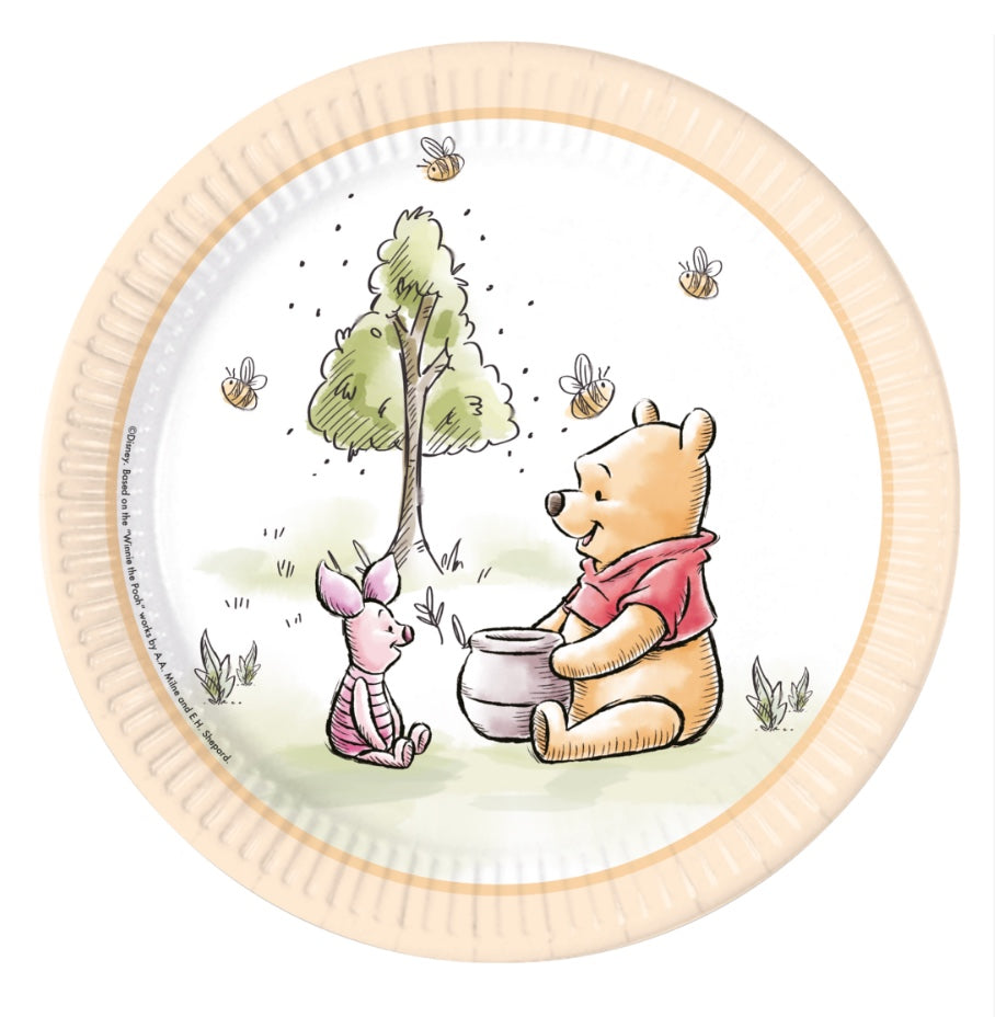 Partyteller Winnie Puuh, Die Natur, 8 Stück, Ø 23 cm
