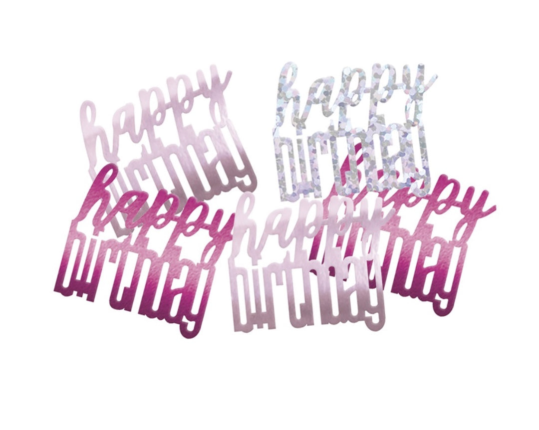 Party-Konfetti-pink-glitzernd-Happy-Birthday-14g
