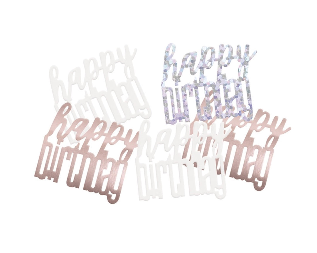 Party-Konfetti-Rose-Gold-glitzernd-Happy-Birthday-14g