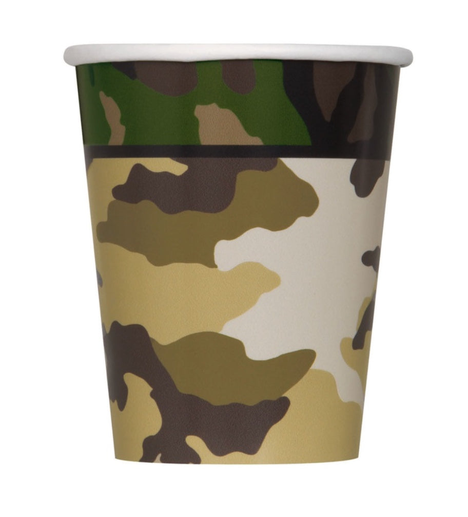 Partybecher-Tarnfarben-Camouflage-8er-Pack