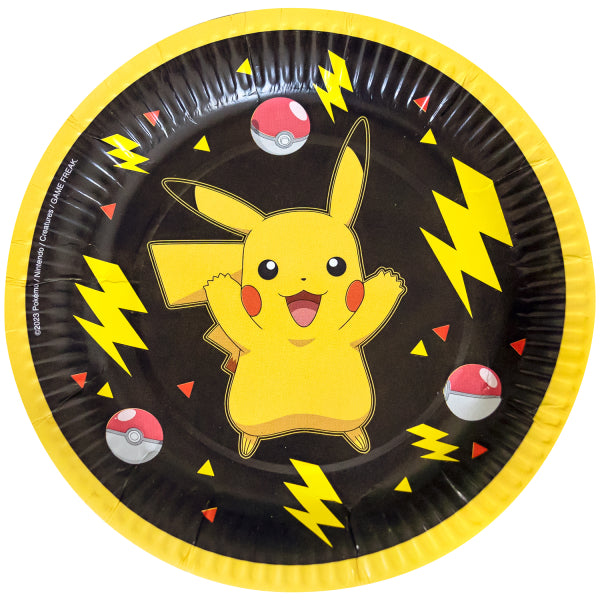 Party Teller, Pokemon, 8er Pack, 18 cm kinderparties-shop