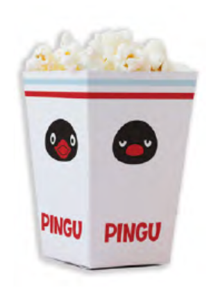 Pingu Popcorn Box / Snackbox, 12er Pack