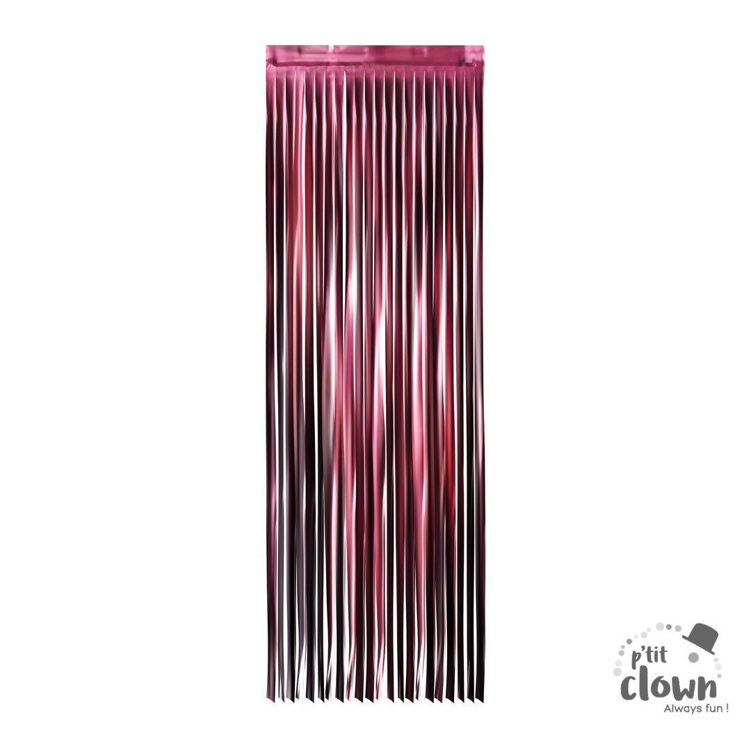 Fransen Vorhang, Tür Deko, purpur rot metallic, 2.4 x 1 m kinderparties-shop