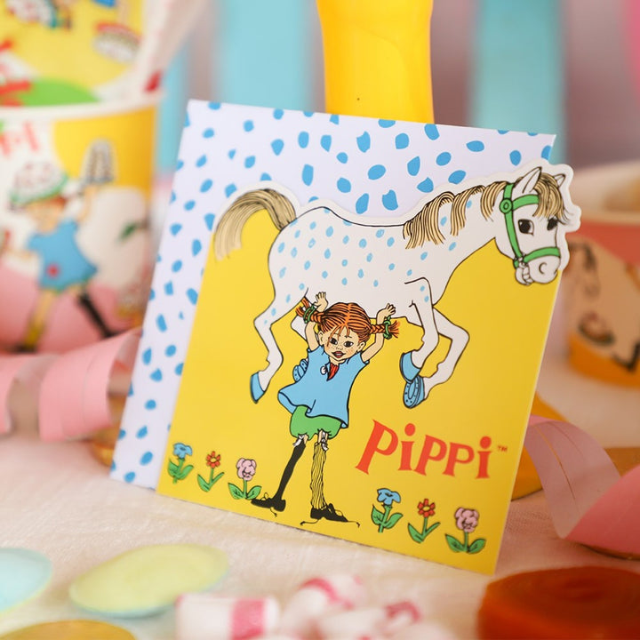 Cartes d'invitation Pippi Langstrumpf, paquet de 8