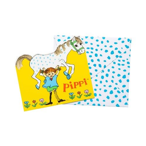 Cartes d'invitation Pippi Langstrumpf, paquet de 8